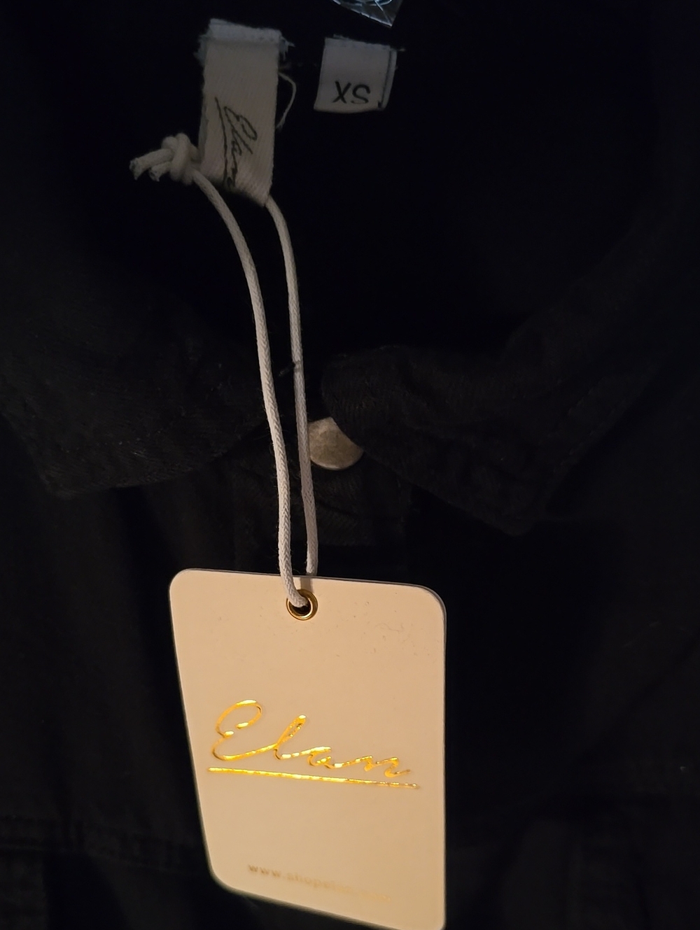 Elan Black Lightweight Button-Up Shirt Jacket - Picture 2 of 3